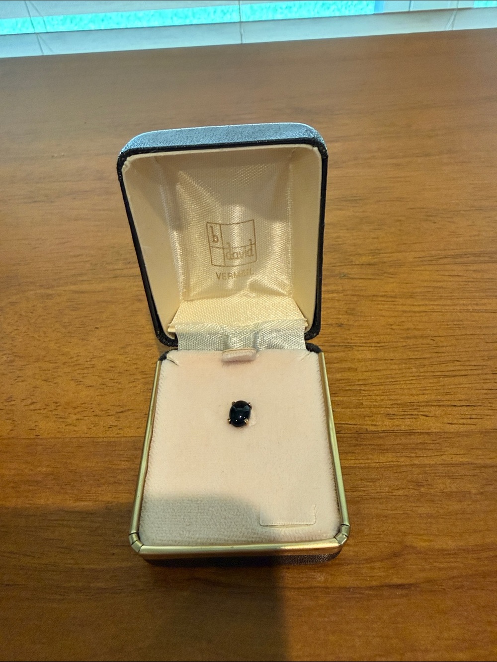 Vintage B. David Black Onyx Tie Tack Pin NOS in Original Box w/ Paperwork